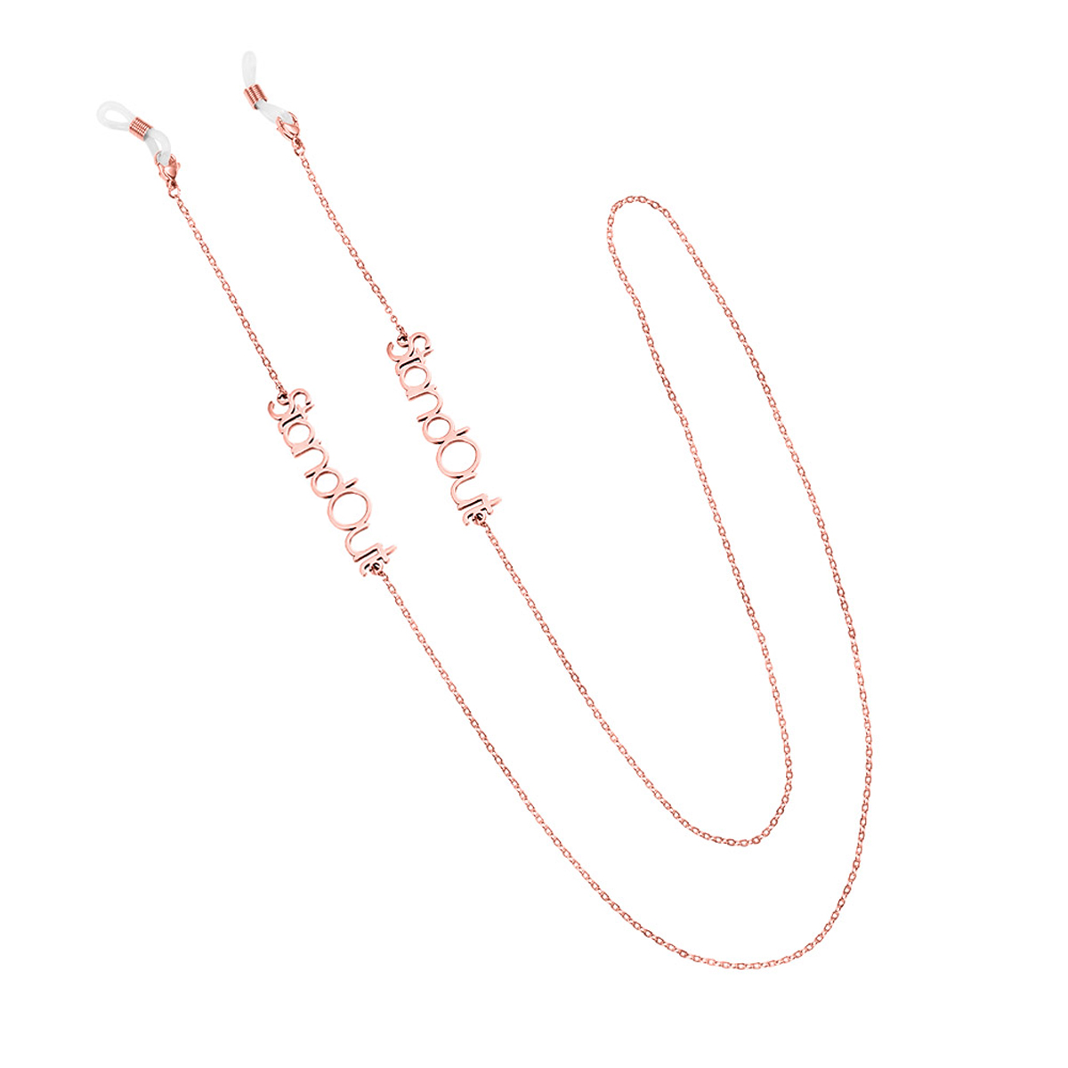 Personalized Glasses and Sunglasses Chain 2 Names Sterling Silver