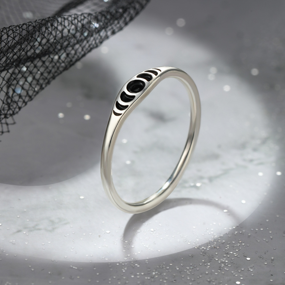 Moon Simple Phase Ring Silver Ring