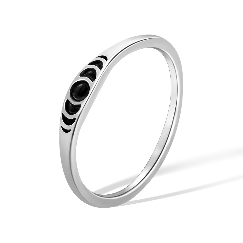 Moon Simple Phase Ring Silver Ring