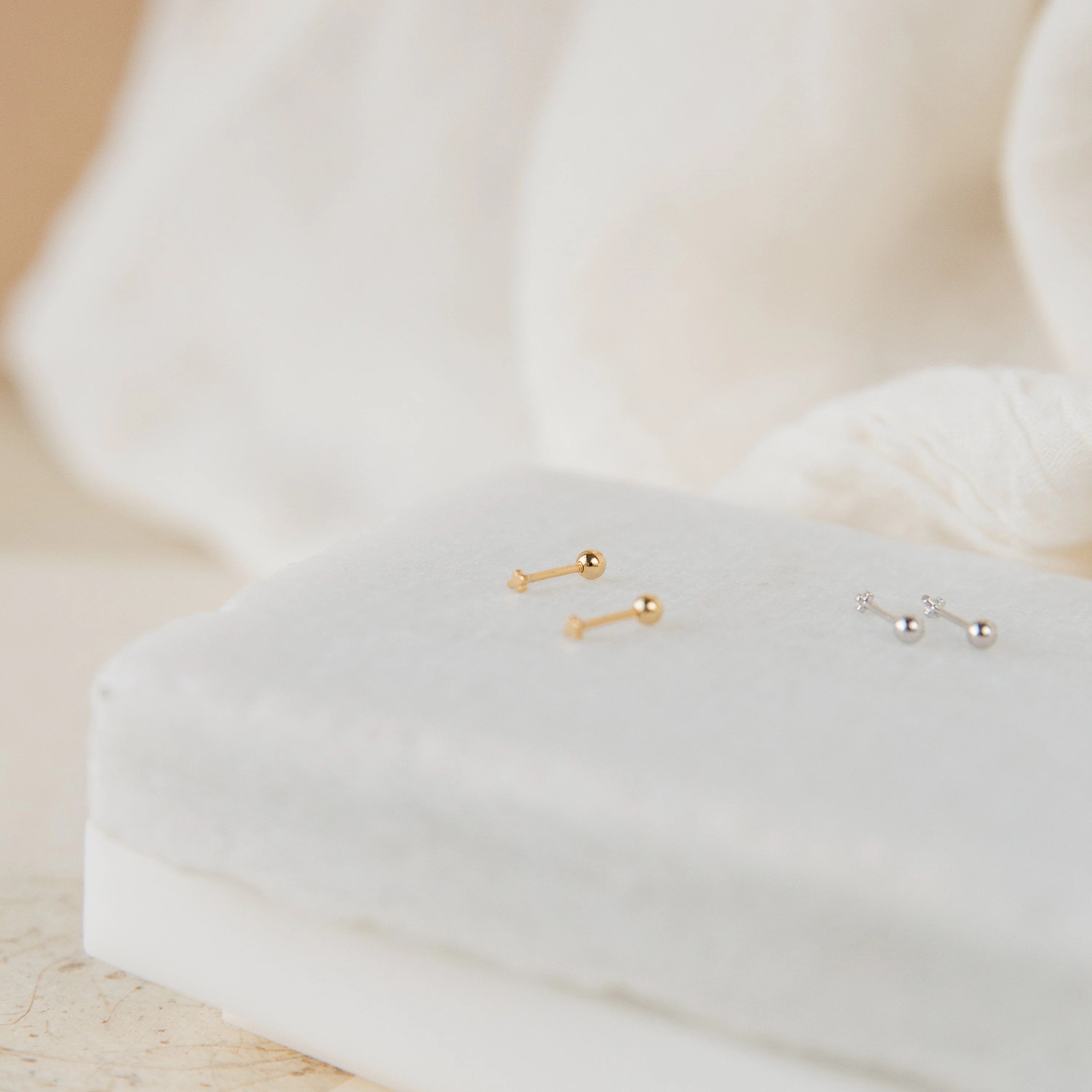 Cross-Shaped Mini Earrings in Sterling Silver