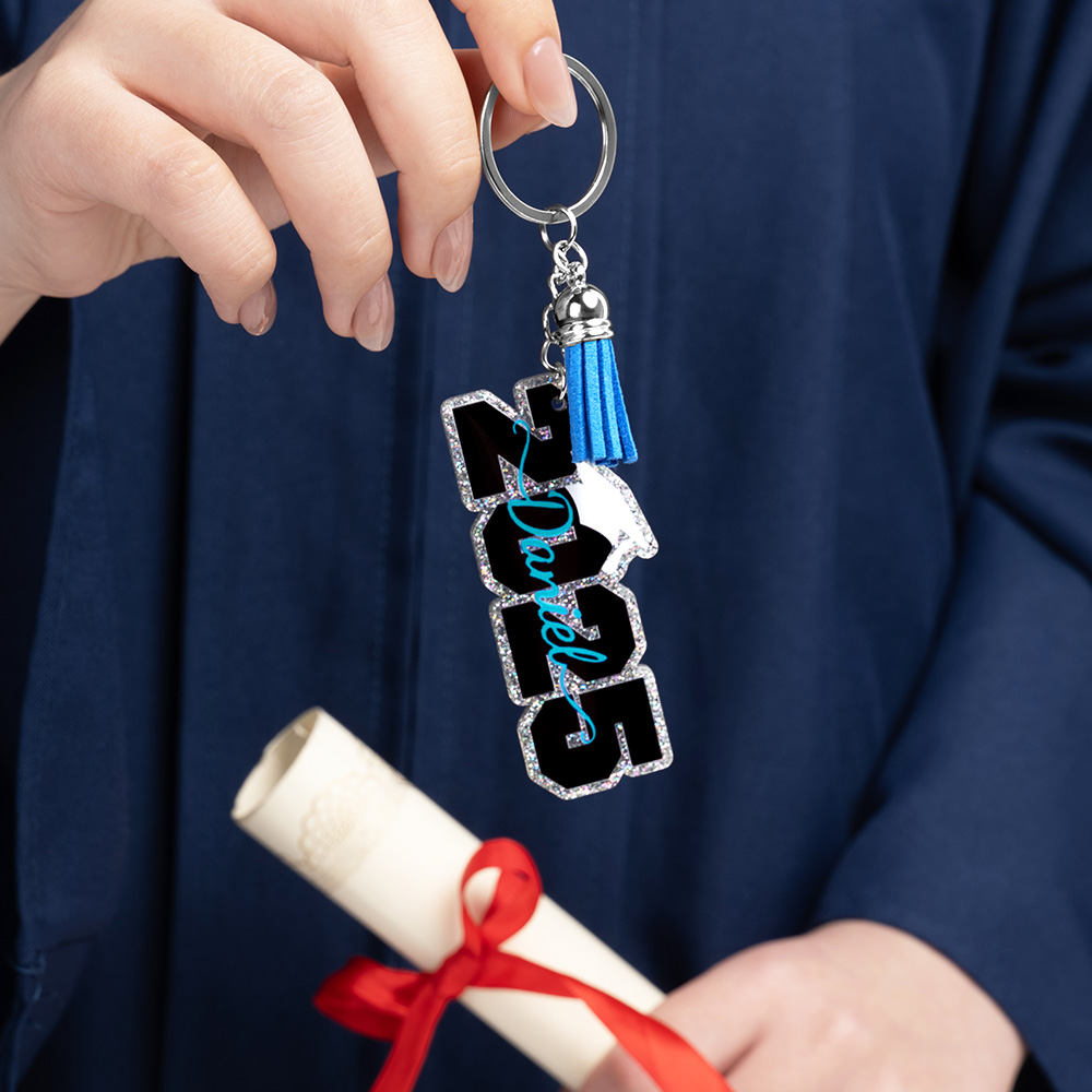 Personalized Tassel Keychain Graduation Gift 2025