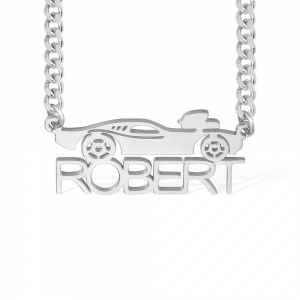 Personalized Letter & Car Combination Necklace