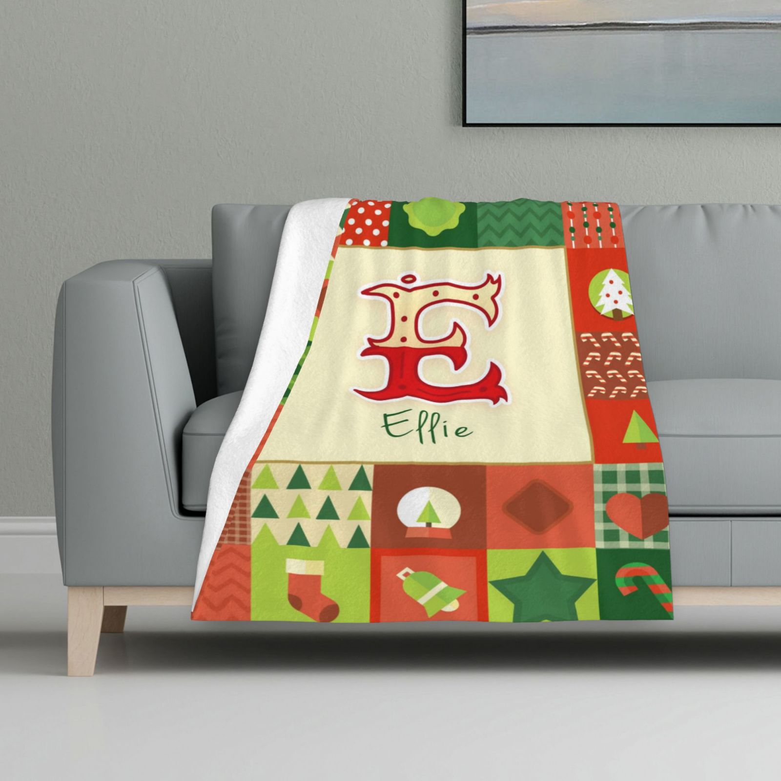 Personalized Christmas Blanket Multi Size Name Blanket Family Blanket Gifts Idea