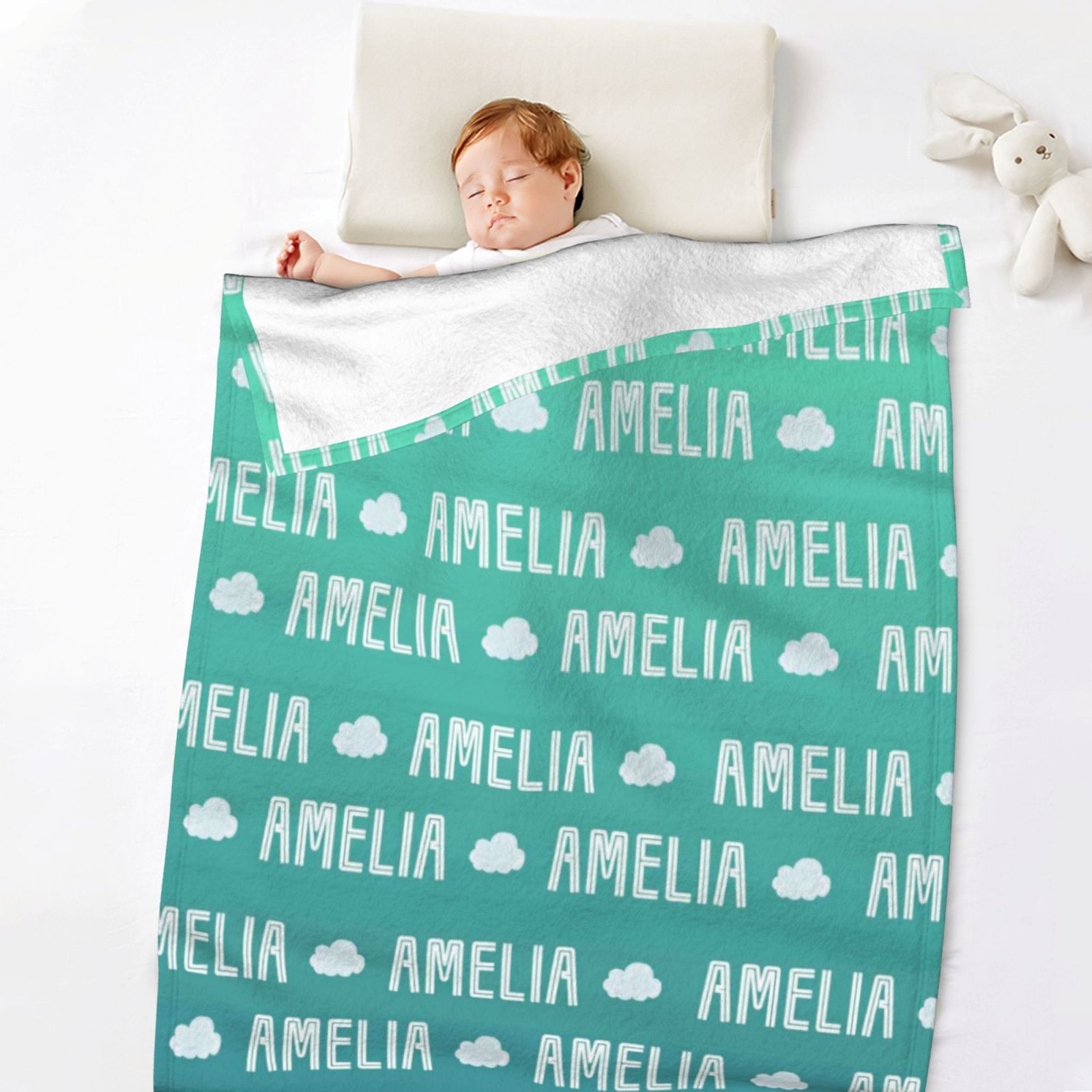 Personalized Name Blankets, Gradient Color Blanket,Christmas Blankets,Soft and Plush Flannel Blanket Gift