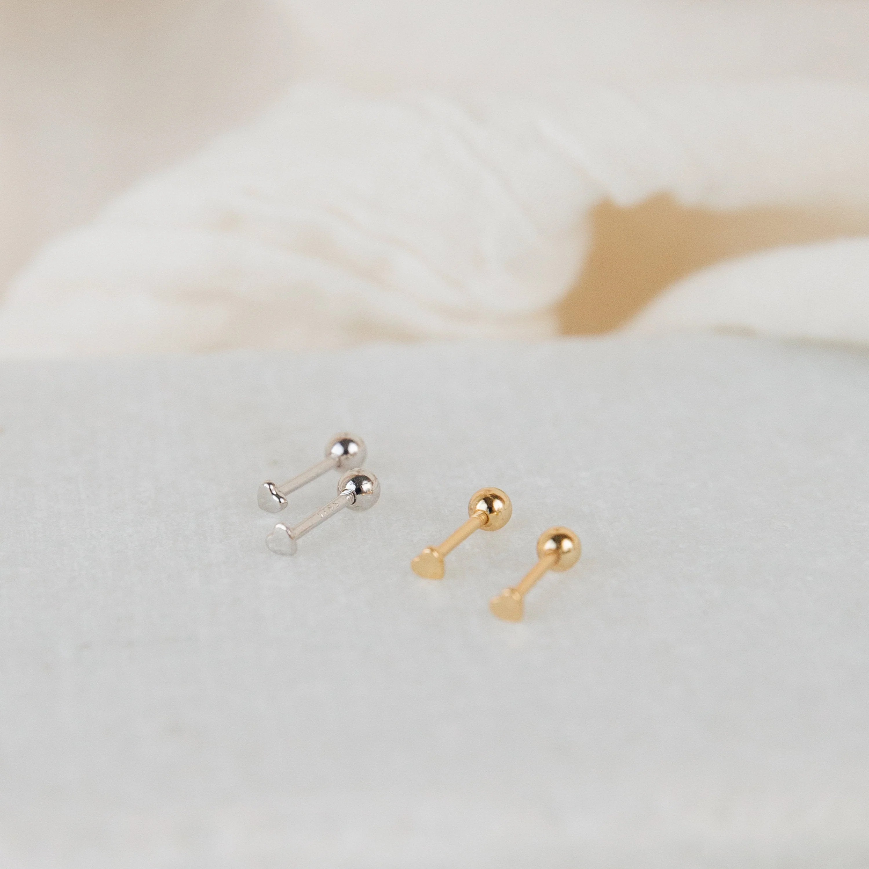 Heart Mini Earrings in Sterling Silver