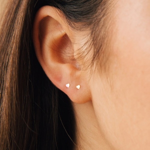 Heart Mini Earrings in Sterling Silver