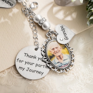 Customized Photo Charm for Bridal Memorial Bouquet