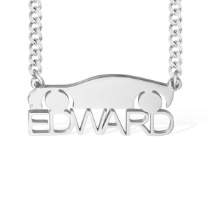 Personalized Letter & Car Combination Necklace