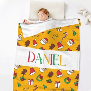 Personalized Name Blankets, Christmas Blankets, Soft and Plush Flannel Blanket Gift