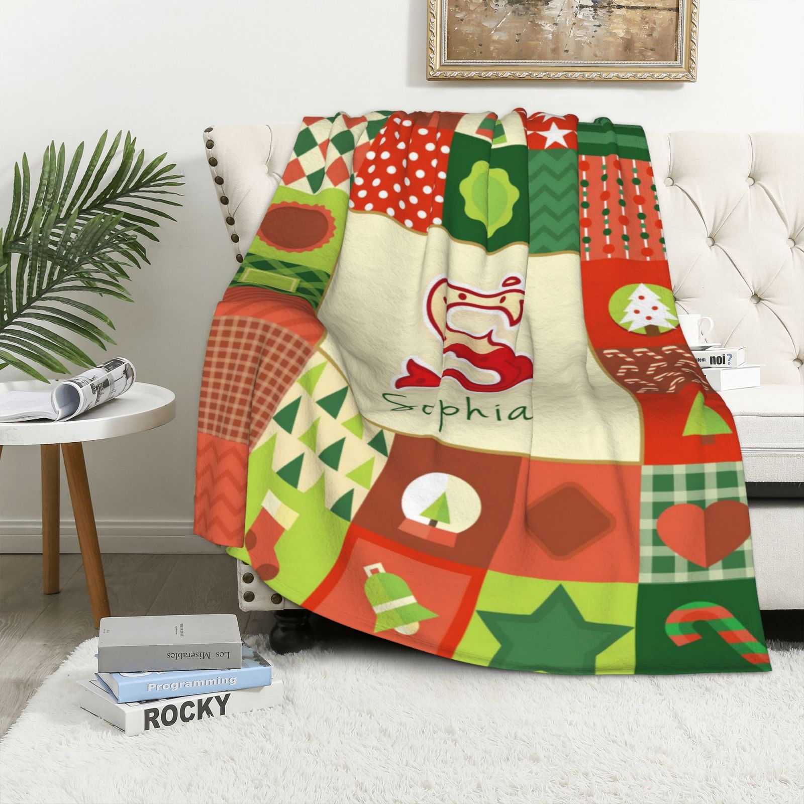 Personalized Christmas Blanket Multi Size Name Blanket Family Blanket Gifts Idea