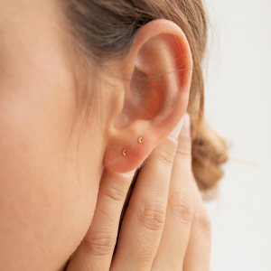 Moon Mini Earrings in Sterling Silver