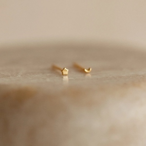 Moon Mini Earrings in Sterling Silver