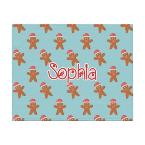 Personalized Name Blankets, Christmas Blankets,Gingerbread Man blanket,Soft and Plush Flannel Blanket Gift