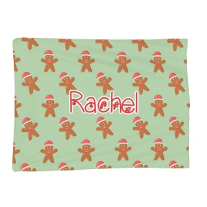 Personalized Name Blankets, Christmas Blankets,Gingerbread Man blanket,Soft and Plush Flannel Blanket Gift