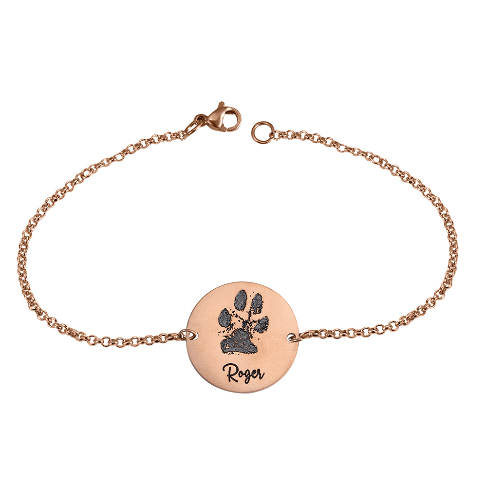 Personalized Custom Dog Paw Tag Bracelet