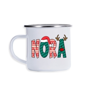 Personalized Enamel Christmas Mug Hot Chocolate Name Mug Gift for Kids cup