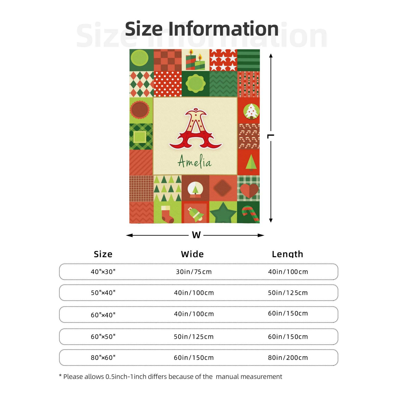 Personalized Christmas Blanket Multi Size Name Blanket Family Blanket Gifts Idea