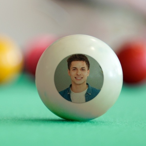 Custom Engraved Photo Billiards Cue Ball