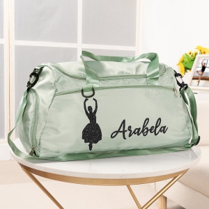 Personalized Name Dance Kit Storage Duffle Bag, Waterproof Weekender Bag, Overnight Bag for Girls, Christmas/Birthday Gift for Female Gymnasts/Dancers