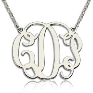 Personalized Taylor Swift Monogram Necklace Sterling Silver