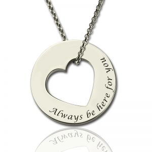 Personalized Promise Necklace For Her Sterling Silver