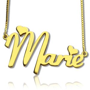 Personalized Nameplate Necklace for Girls 18K Gold Plated