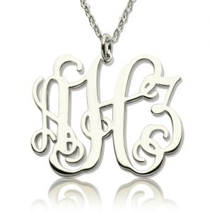 Personalized Taylor Swift Monogram Necklace Sterling Silver
