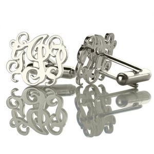 Personalized Cufflinks with Monogram Stainless Steel