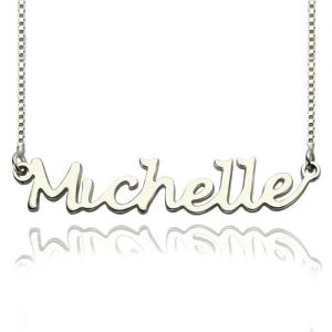 Recognizable Handwriting Name Necklace Sterling Silver