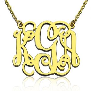 Cut Out Taylor Swift Monogram Necklace 18K Gold Plated