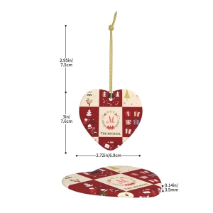 Personalized Star-shaped Christmas Photo Ceramic Ornament