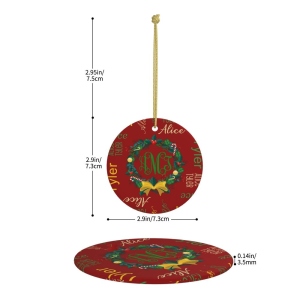 Personalized Star-shaped Christmas Photo Ceramic Ornament