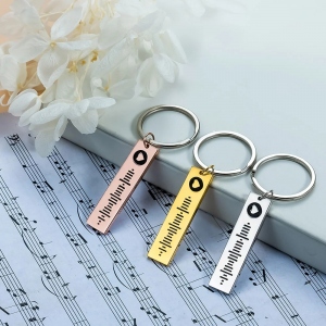 Personalized Scannable Spotify Code Name Keychain