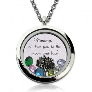 Personalized Family Floating Crystal Living Locket