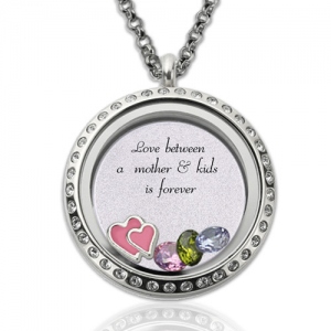 Engrave Birthstones Locket Love Gift For Mom