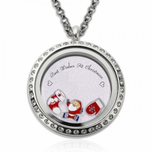 Engraved Christmas Locket Stainless Steel