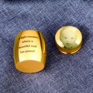 Custom Mini Urn for Human Ashes with Photo & Message, Personalized Photo Cremation Jewelry Keepsake, Memorial Gift