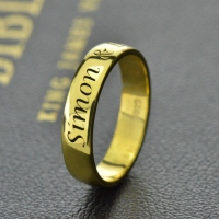 Engraved Promise Name Ring