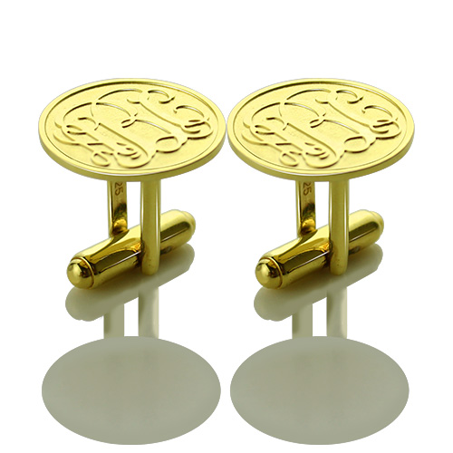Gold Monogram Cufflinks