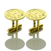 Gold Monogram Cufflinks