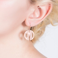 monogram earrings