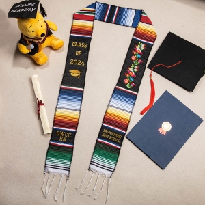 Personalized Mexico Graduation Stole Class of 2024, Mexican Graduation Sash,High School College University Custom Graduation Gifts