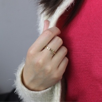 Custom Carrie Name Rings 18k Gold Plated