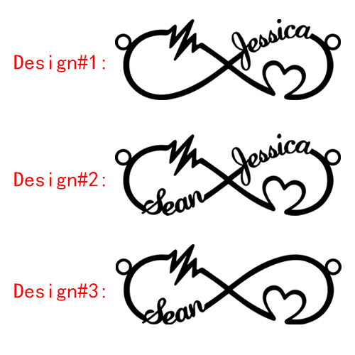 Infinity Heartbeat Name Necklace In Rose Gold