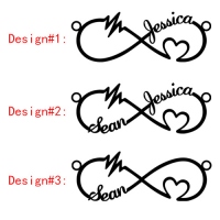 Infinity Heartbeat Name Necklace In Rose Gold