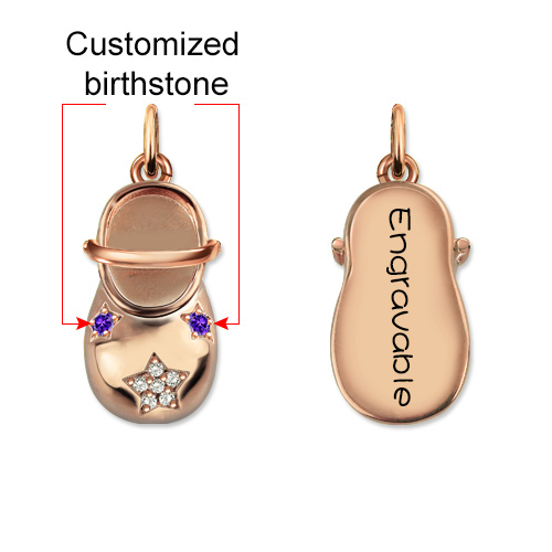 baby shoe necklace