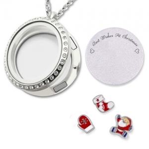 Engraved Christmas Locket Stainless Steel