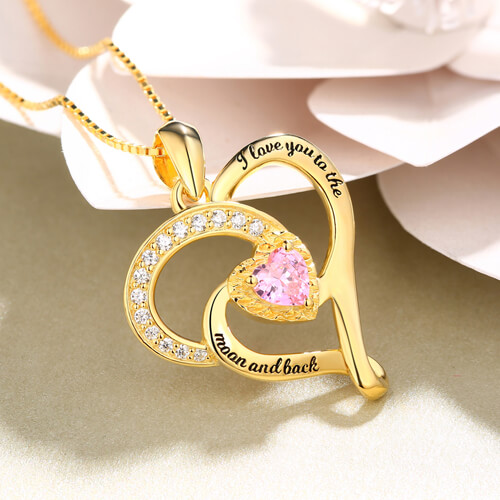 heart necklace	 