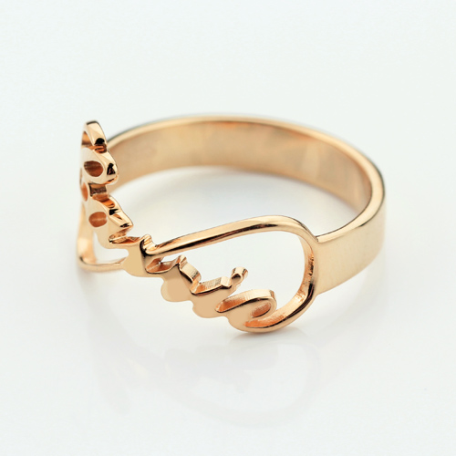 Customized Infinity Name Ring Rose Gold