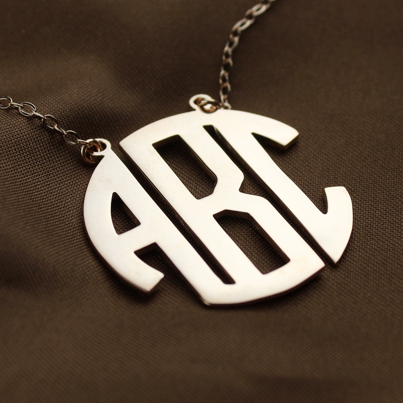 3 Initial Monogram Necklace